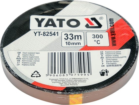 KAPTON TAPE 10MM HØJ TEMPERATURBESTANDIG - YT-82541