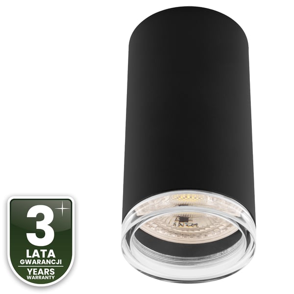 Taklampa spotreflektor LED armatur spot rör GU10 IP44 ADERO svart Lumiled