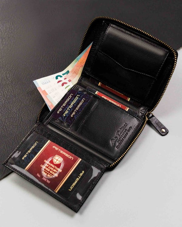 Peterson plånbok sk. PTN 340.01-2091 Svart+Röd