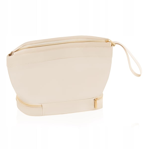 BKP-14 rymlig sminkväska för kvinnor beige Mellow