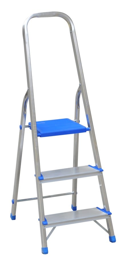 Vapaasti seisovat alumiinitikkaat 130 cm, 2 askelmaa + taso - DR1102