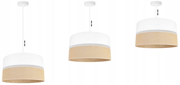 HÆNGELAMPE, LOFTKRONE, LAMPESKÆRM 40 CM HVID