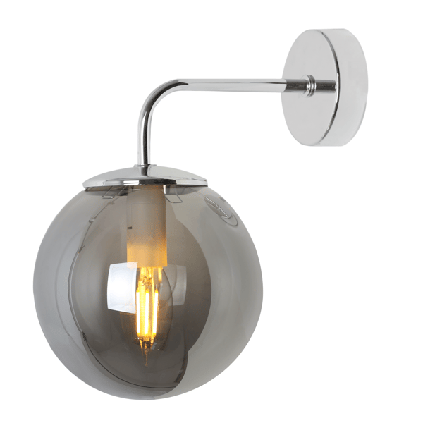 SIENA KROM VÄGGLAMPA 1 PLAT GRAFITLAMPA E14