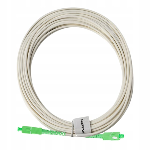 Lanberg SM SC/APC-SC/APC simplex fiberoptisk patchkabel 3,0 mm lszh G657A2 10m hvid
