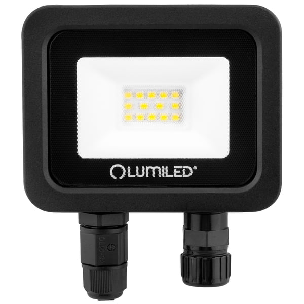 ZUME LED-strålkastare 10W 1100lm 4000K IP65 Svart Advanced Lighting-serien LUMILED