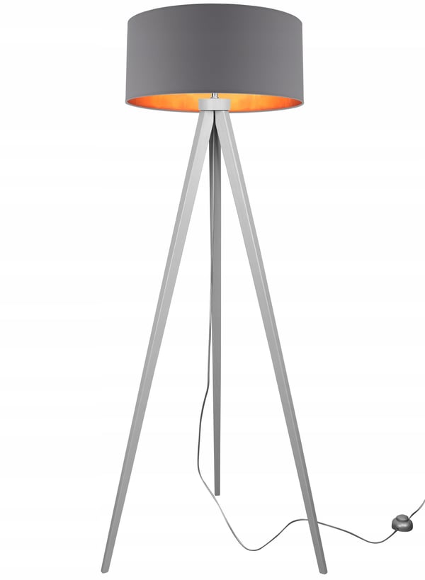 GULVlampe TRIPOD stående i gyldent træ
