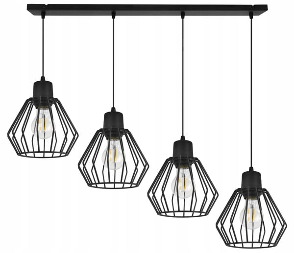 Hængelampe, loftslysekrone, trådskærm, LED