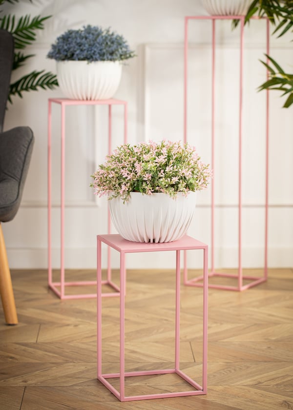 Vaaleanpunainen seisova kukkateline 40 cm