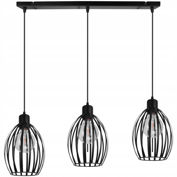 Lofthængelampe i metal med E27 LED