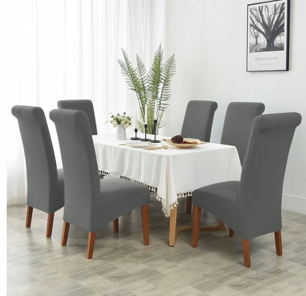 XXL-kalteva tuolinpäällinen, tummanharmaa sametti