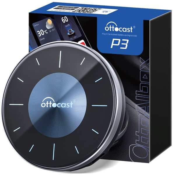 Trådløs Adapter Ottocast P3 8G/128G Carplay/Android Auto SIM-kort