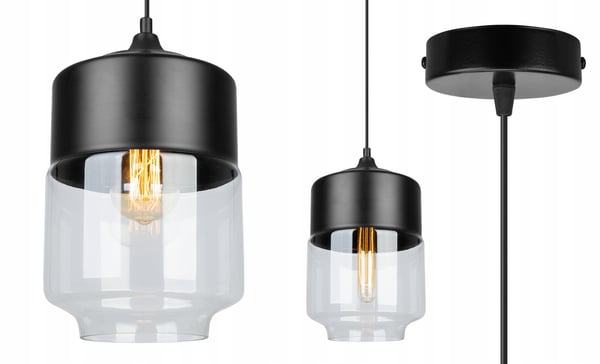 HÆNGENDE LOFTSLAMPE, GLASPLAFON, LED-LAMPE