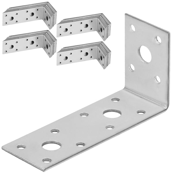KOTARBAU® snickarvinkelkoppling rostfritt stål galvaniserad 100 x 50 x 35 mm set med 50 delar