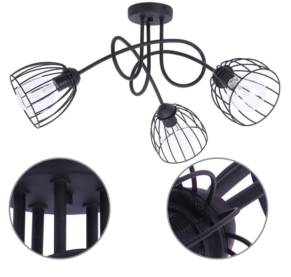 TRÅDHÄNGANDE LAMPA RETRO Loft Edison LED E27