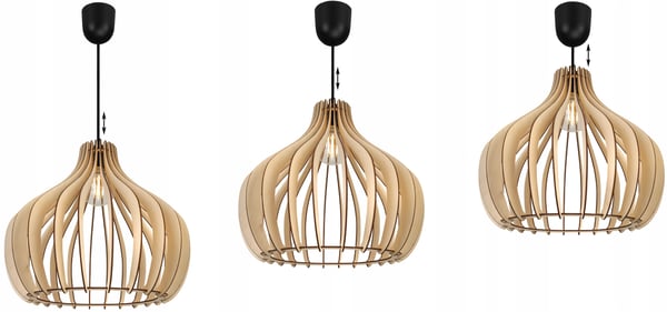 MODERN LED-TAKLAMPA I TRÄ