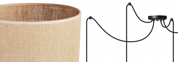 HÆNGELAMPE, LOFTKRONE, LAMPESKÆRM 20 CM, SPIDER
