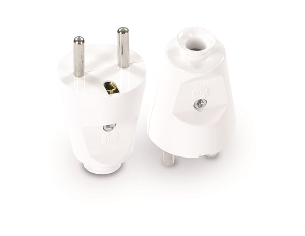 SUORA IRROTETTAVA PISTOKE 2P+Z, 16A, 250V VALKOINEN - VT-301-0030