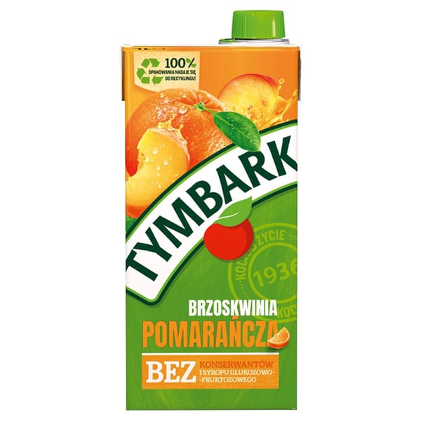 Tymbark fruktdryck persika apelsin 1 l