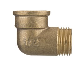 Messing hun-han albueforbindelse, indvendig/udvendig gevind 3/8'' - H/ZM-01-010