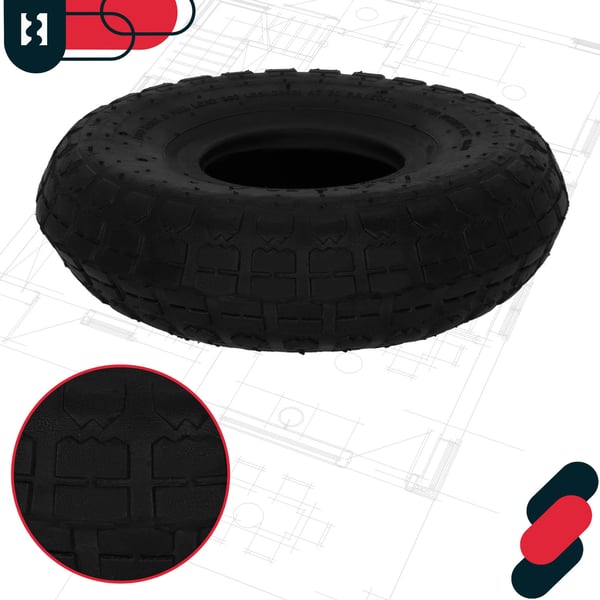 Kotarbau® Varastoautojen renkaan kulutuspinta 3.50-4 4pr