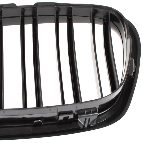 BMW 5 E39 95-03 SEDAN / KOMBI gitter mellem forlygterne (nyrerne) venstre + højre sæt SORT GLOSSY DOBBELT BAR