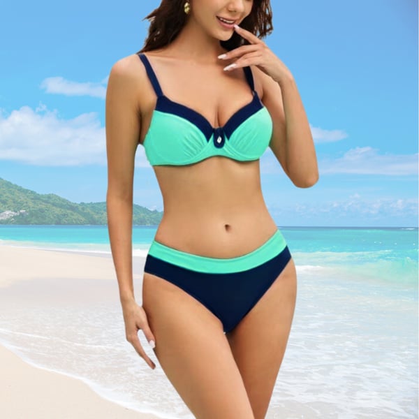 Badedragt, bikinisæt, dametop og -trusse, plus size xxxl. Badedragt, damebikinisæt, brasiliansk L.