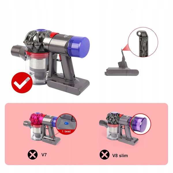 RedSwitch Pro DS-V8 Trigger - Trigger Switch til Dyson V8 SV12 | 14 cm | OEM udskiftning | Forstærket design | Til gør-det-selv installation