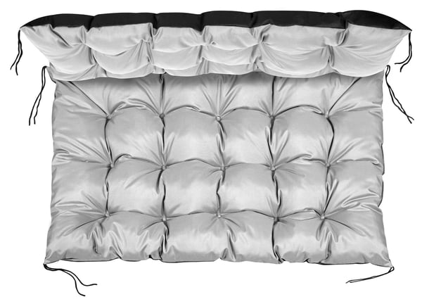 Havepude 120x80 cm til pallebænk vandtæt lys grå