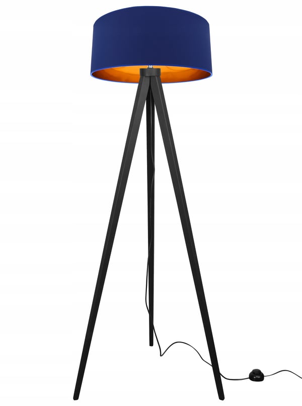 GULVlampe TRIPOD stående i gyldent træ