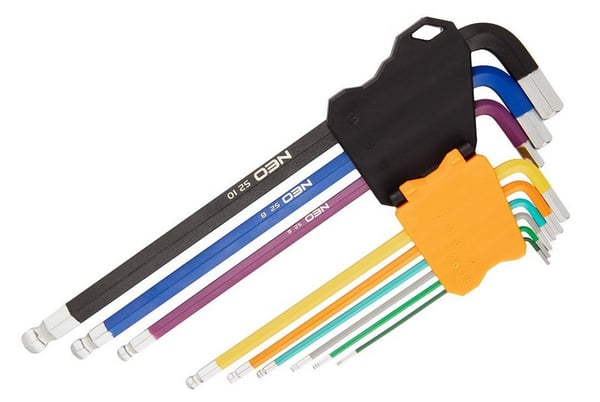 UNBRAKKEDE NØGLER 1,5-10 MM 9 STK. FARVEDE - T N09-512 UNBRAKKEDE NØGLER 1,5-10 MM 9 STK. FARVEDE - T N09-512