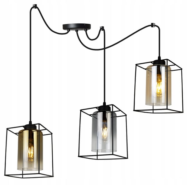 MODERNE ELEGANT HÆNGELAMPE MED GLASSKÆRM