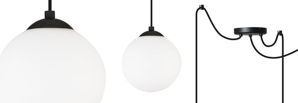 KATTOVALAISIMEN HÄMÄHÄKKIPALLO MUSTA LED 15CM