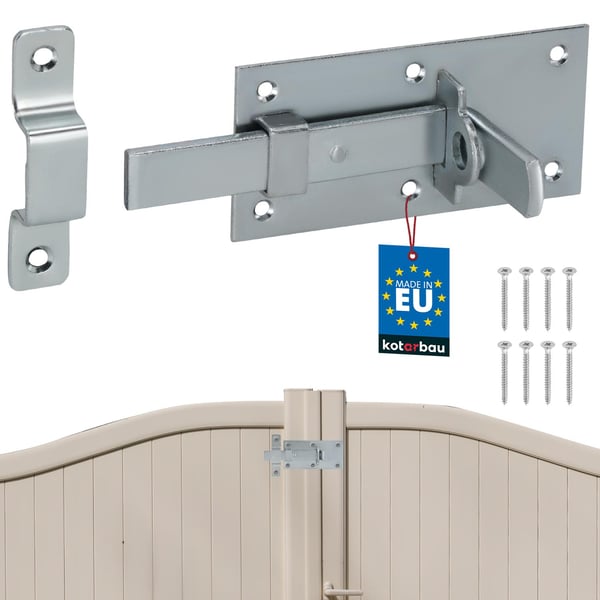 KOTARBAU® Universal raklås för dörrar, portar och hänglås, stål, 130 mm