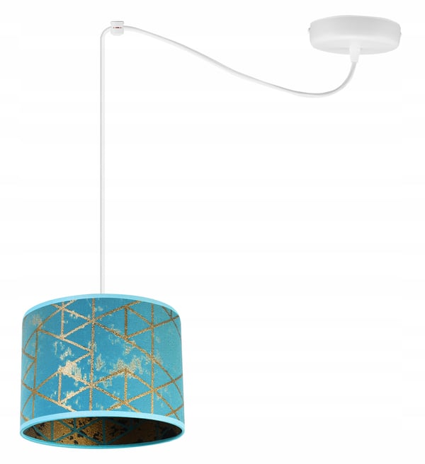 Lofthængende lampe, edderkop-lampeskærm, gyldent mønster