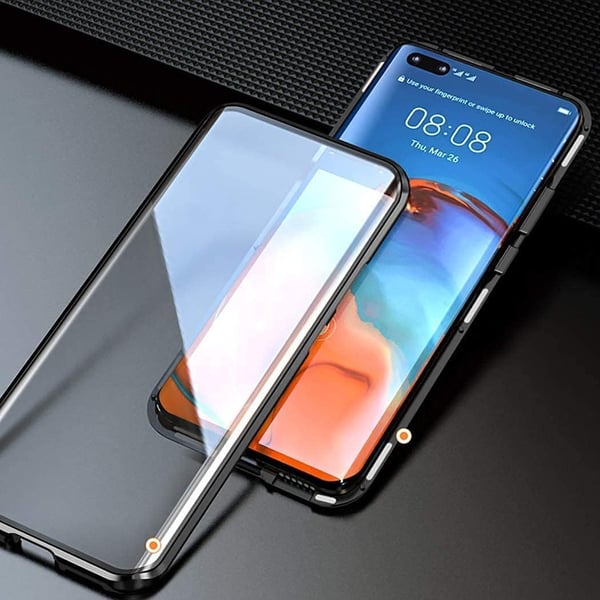 Beskyttende cover til Xiaomi Mi 11 Pro med gennemsigtig lilla magnetisk ramme
