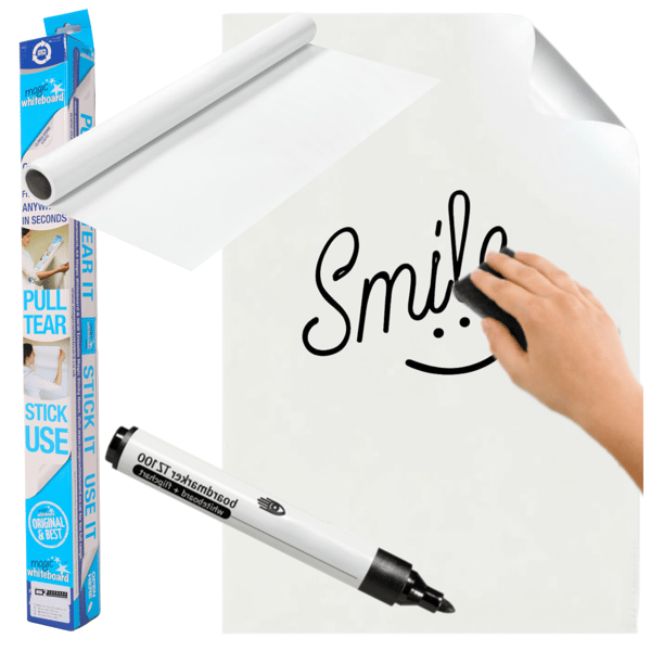 Självhäftande perforerad whiteboardtavla