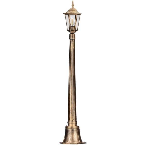 Ulkopuutarhavalaisin E27 matala pylväslyhty 110 cm Patina BELLIS LUMILED