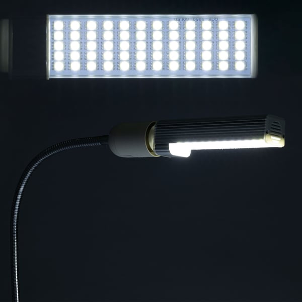 Svanehalsmikroskopbelysning med klips 60xLED