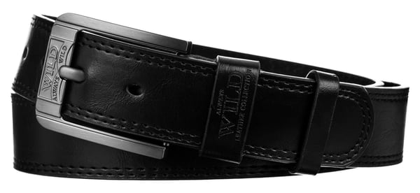 Bredt PU+Läderbälte LB-7-0-120 Svart 6582
