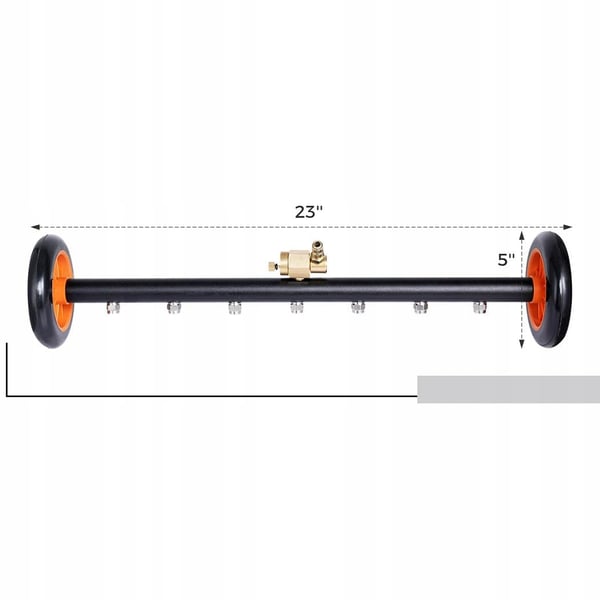 Rosfix Undervognsvaskelanse på hjul med 1/4" lynkobling - 7 dysehuller + Lanse / Adapter (1/4QRC-Kärcher K) Bajonet til tilslutning af tilbehør
