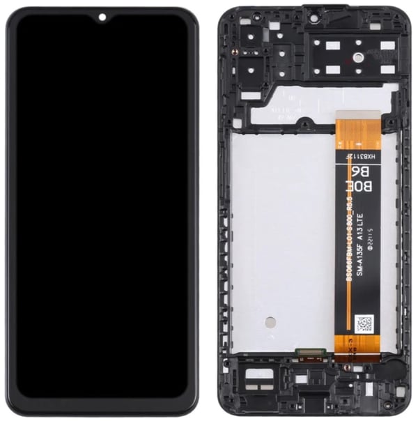 Samsung SM-A135F Galaxy A13 original LCD-skærm og berøringsskærm IPS sort ramme