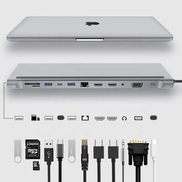 HUB USB-C-adapter HDMI 4K USB 3.0 5Gb/s 87W för PC/Mac/Steam