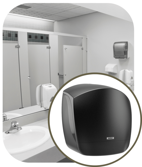 KATRIN Giant -wc-paperiannostelija, musta