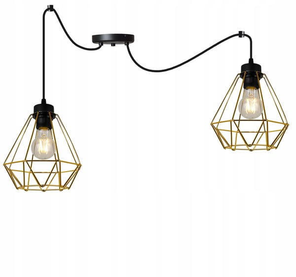 MODERNE ELEGANT HÆNGELAMPE I METAL MED LAMPESKÆRM