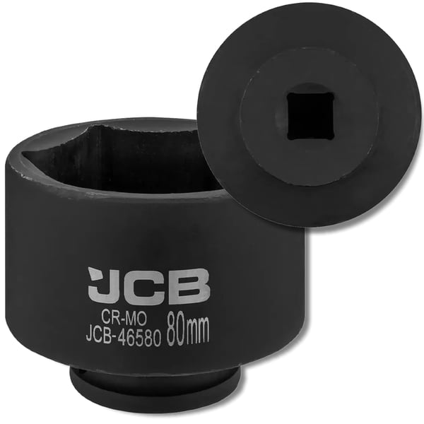 JCB Slagtopnøgle 3/4" 80 mm 6-punkts Cr-Mo topnøgle
