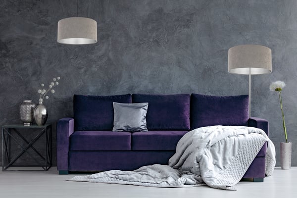 MODERNI KROMINEN SAMETTIVARJOSTIN 40 CM