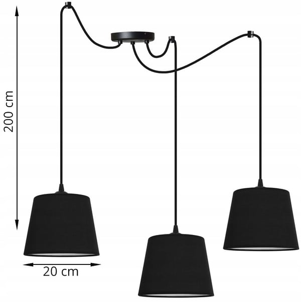 HÄNGANDE taklampa ljuskrona SPIDER loft E27 LED