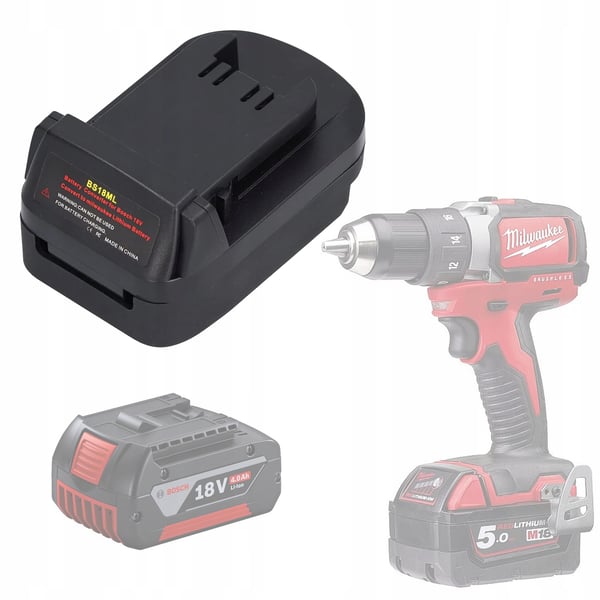 Bosch 18V till Milwaukee 18V batteriadapter BS18ML