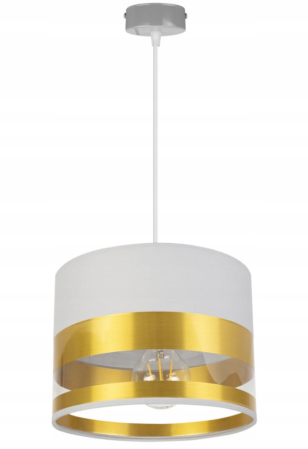 ELEGANT LOFTHÆNGELAMPE MED GYLDET LED-SKÆRM