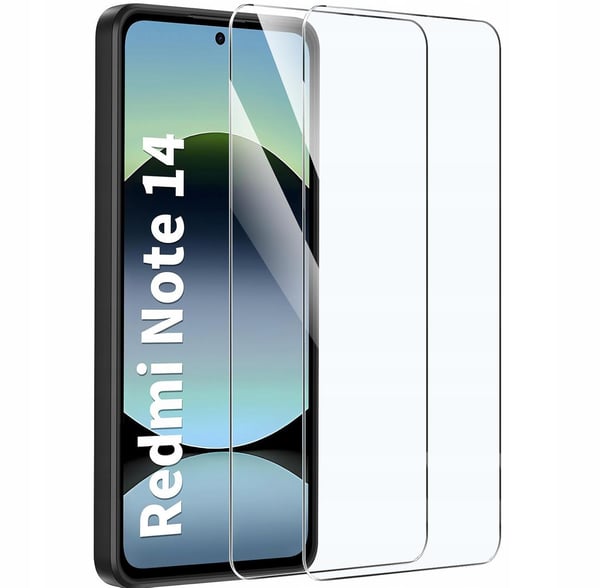 Förstärkt stötskyddande skal för Xiaomi Redmi Note 14 4G och 2x härdat glas